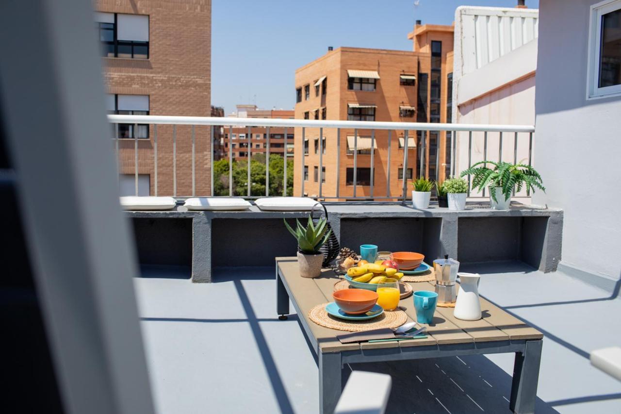 Florit Flats - Cabanyal 3 Bedroom Wifi Ac Terrace Beach Penthouse Valencia Exterior foto